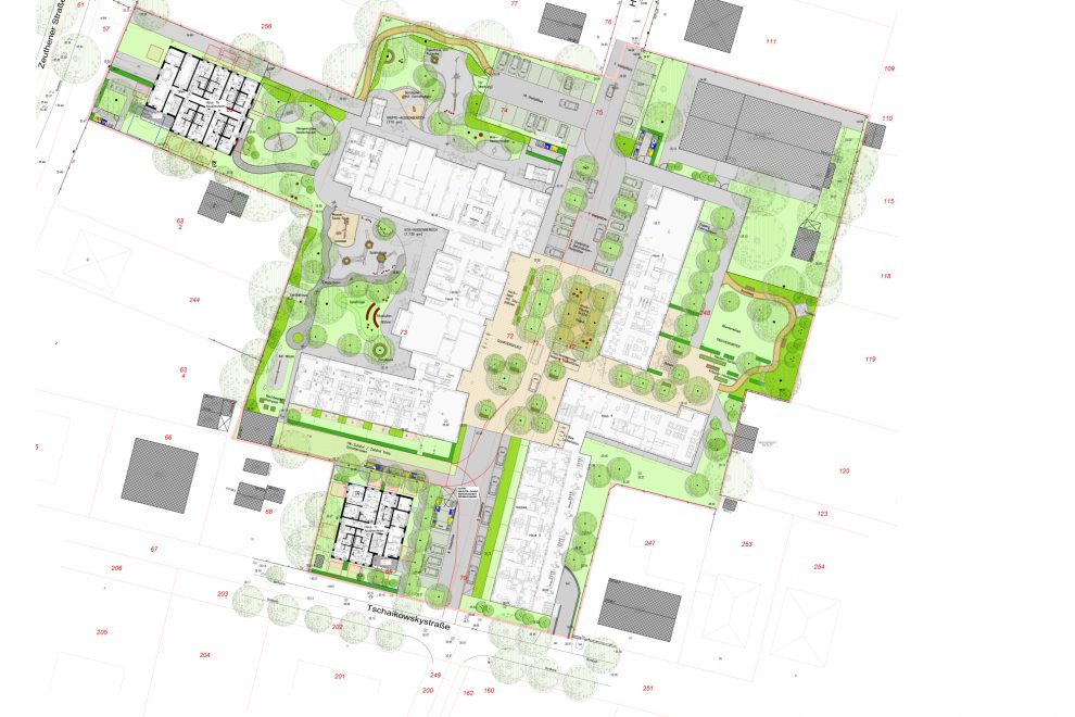 Übersichtsplan Freianlagen - Zwischenstand